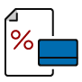 page with percent and credit card